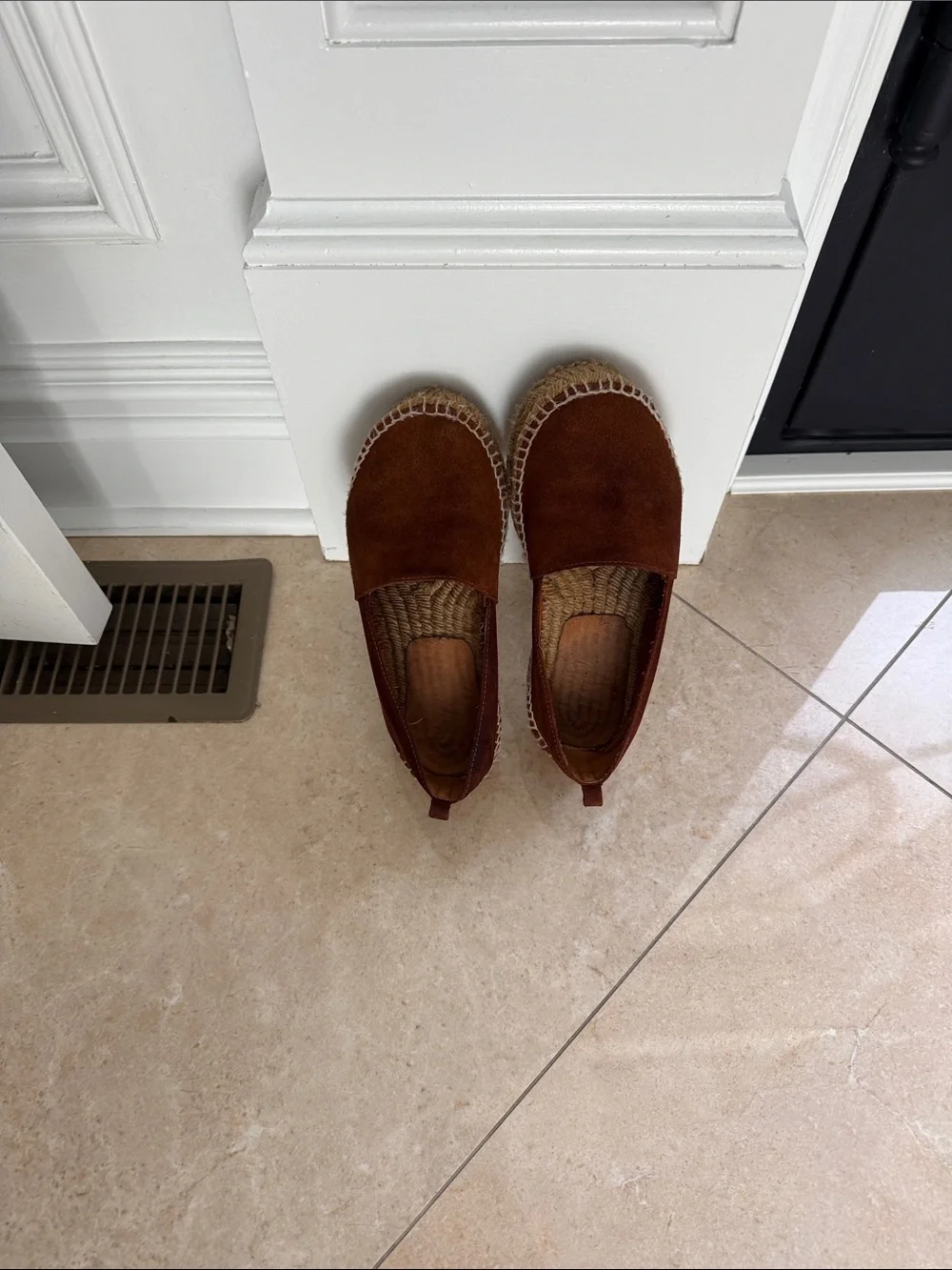 Women Brown Suede Slip-On Espadrilles